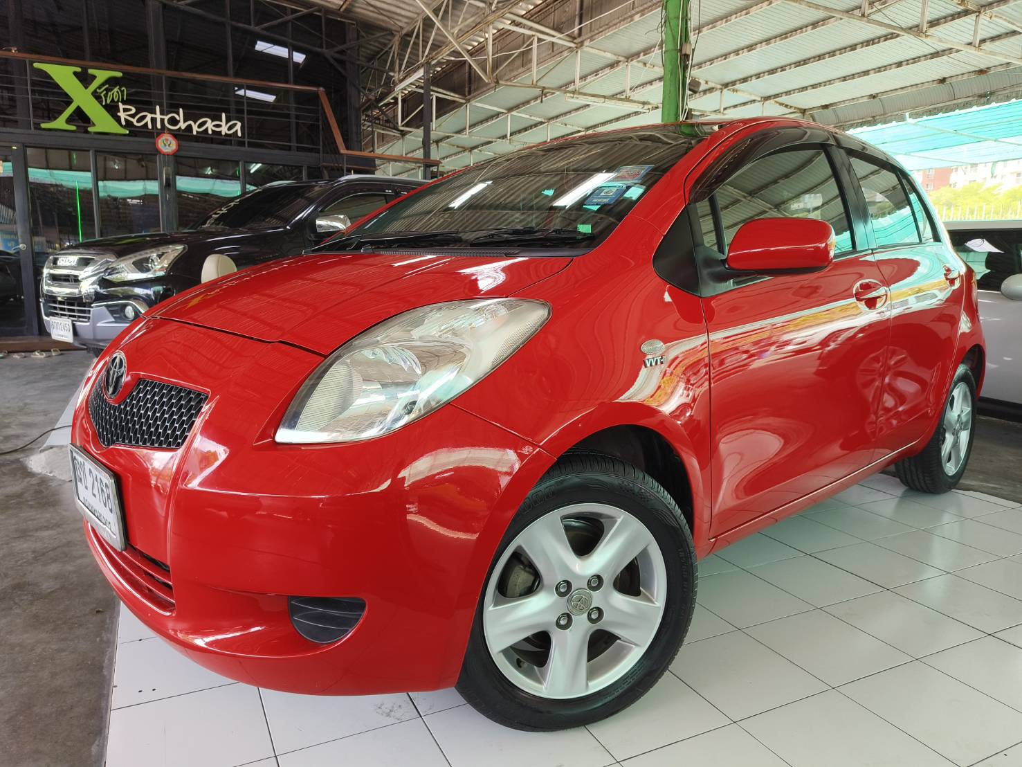 Toyota Yaris 1.5E Auto ปี 2008 สีแดง รถมือ 1 พร้อมใช้