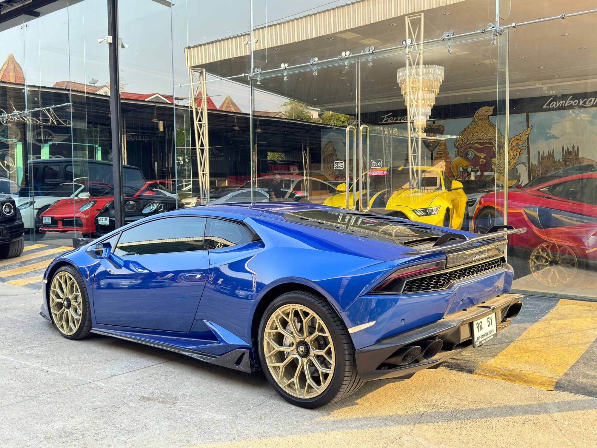 2017 Lamborghini Huracan Performante สีน้ำเงิน