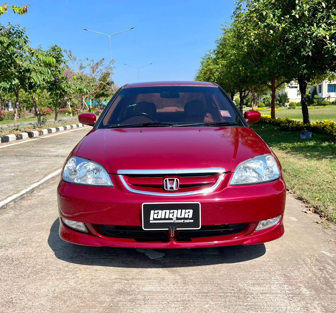 2004 Honda Civic ES (Dimension) สีแดง