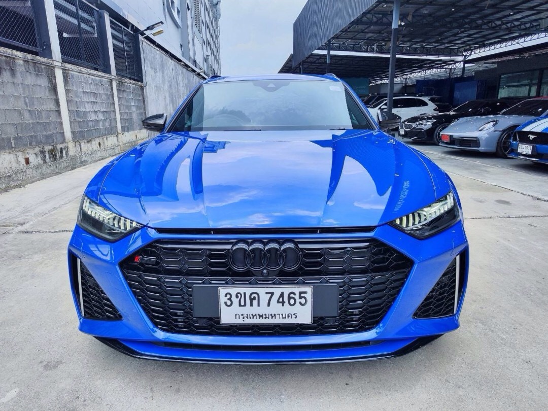 2021 Audi RS 6 Avant V8 4.0 Bi-Turbo สีน้ำเงิน