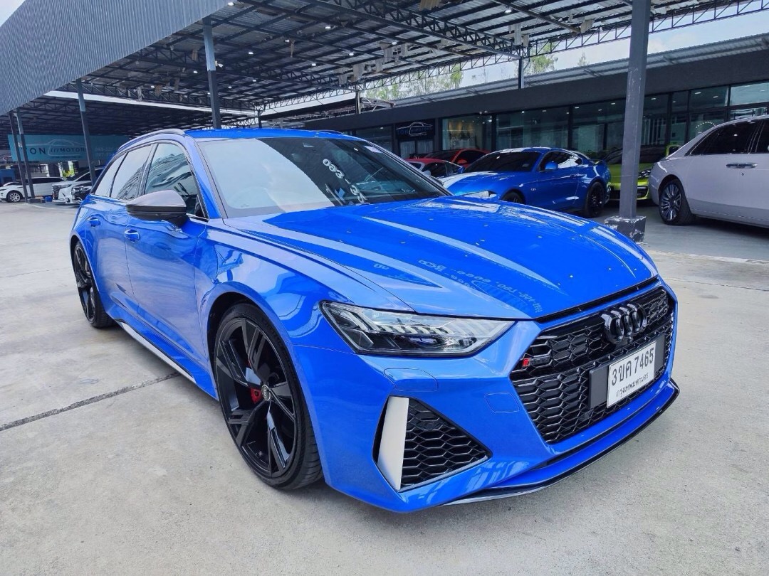 2021 Audi RS 6 Avant V8 4.0 Bi-Turbo สีน้ำเงิน