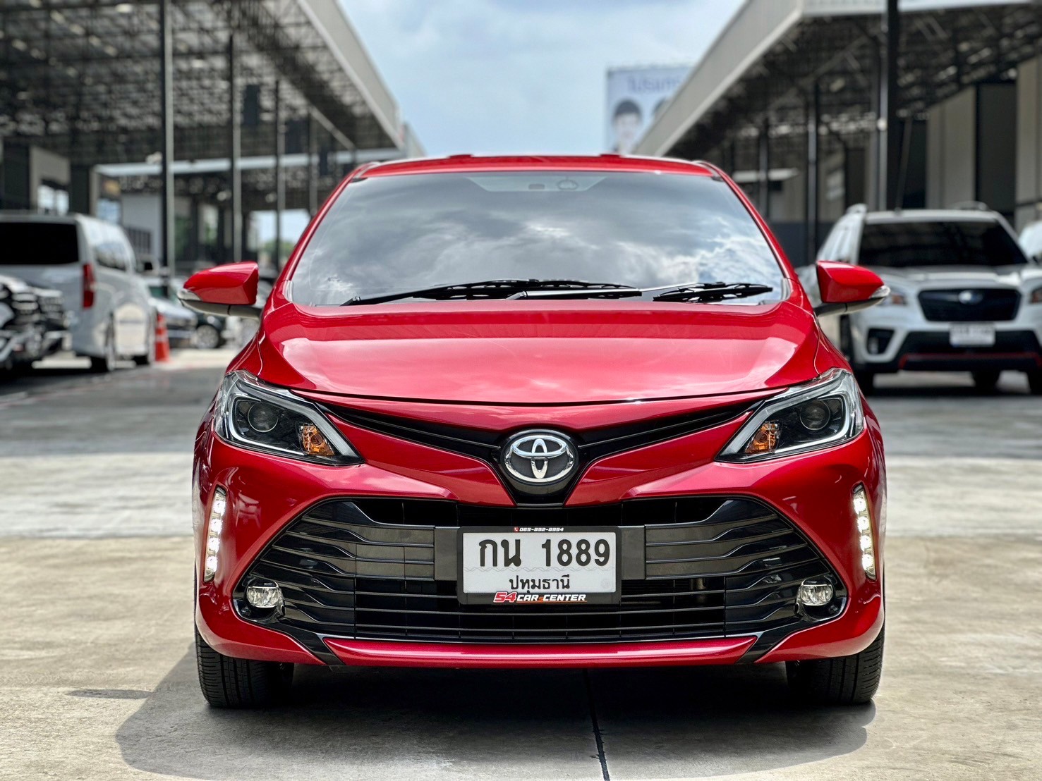 Toyota Vios 1.5 High ปี 2019 ตัวท็อปสุด วีออสสีแดง ไมล์แท้ 2 แสน