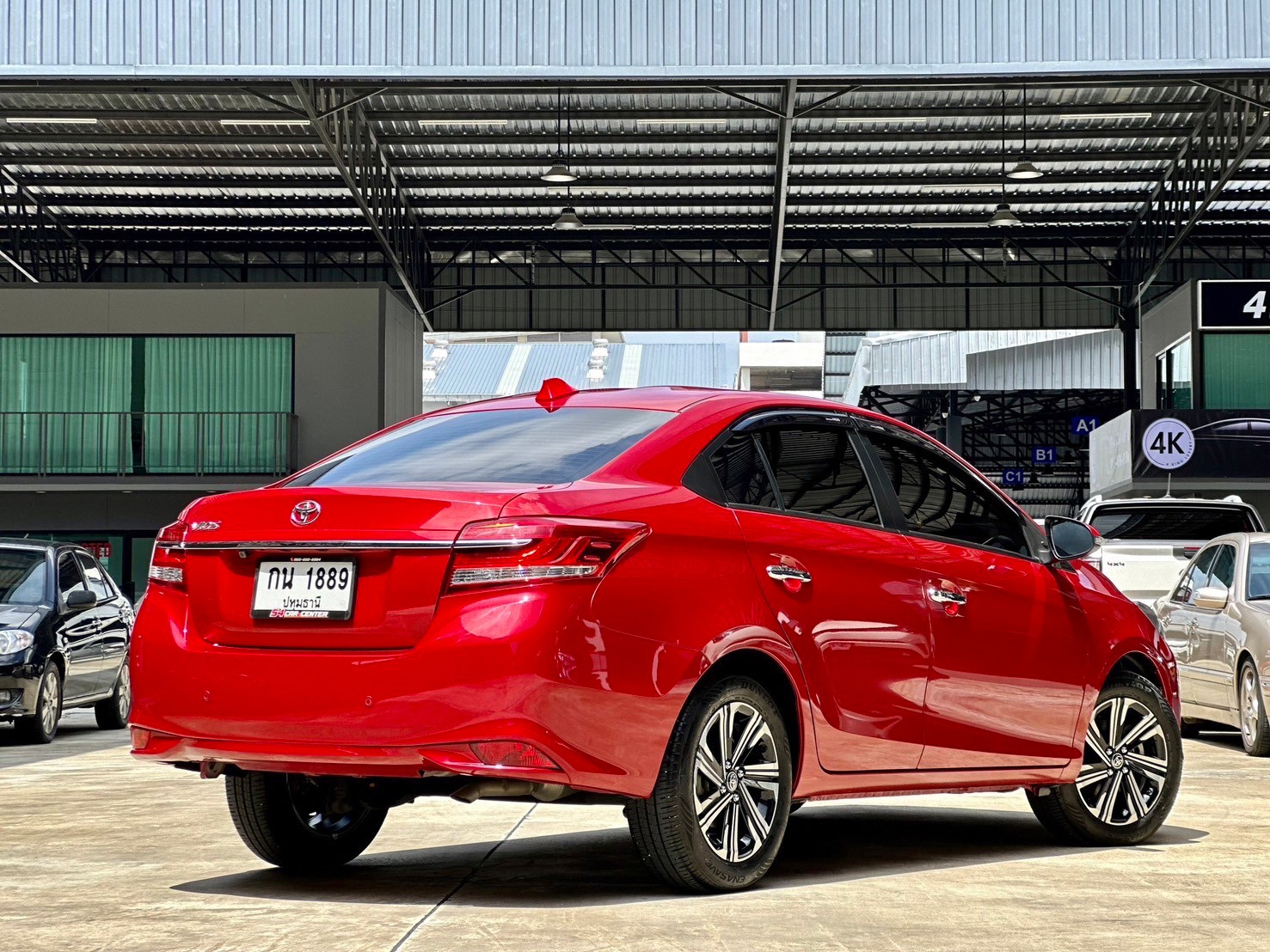 Toyota Vios 1.5 High ปี 2019 ตัวท็อปสุด วีออสสีแดง ไมล์แท้ 2 แสน