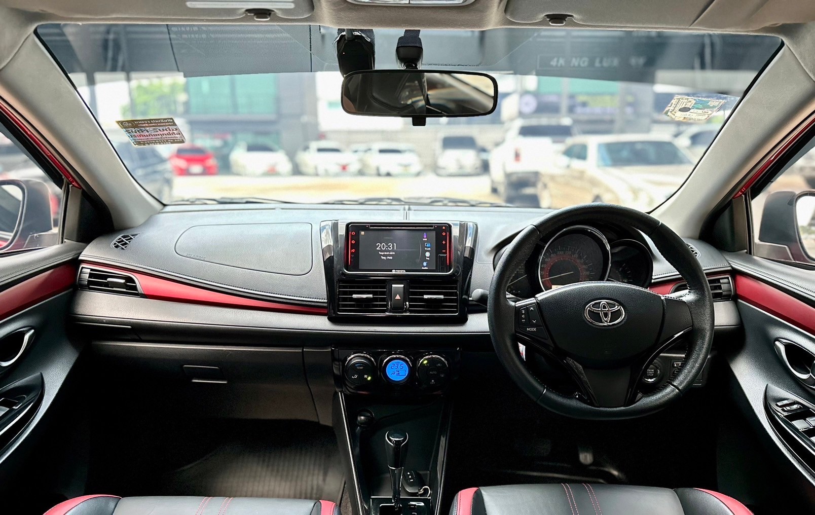 Toyota Vios 1.5 High ปี 2019 ตัวท็อปสุด วีออสสีแดง ไมล์แท้ 2 แสน