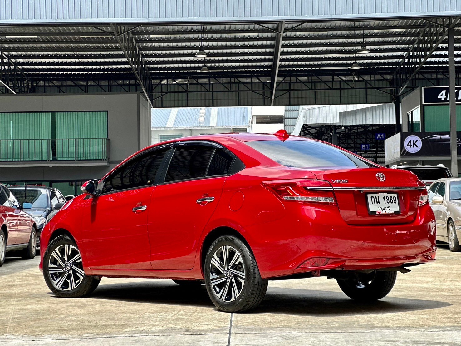 Toyota Vios 1.5 High ปี 2019 ตัวท็อปสุด วีออสสีแดง ไมล์แท้ 2 แสน